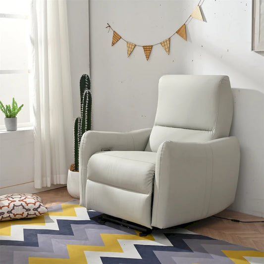 Power Recliner with USB Port, Space-Saving Wall Hugger Recliner