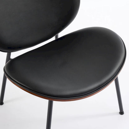 Mid-Century Modern Shell Chair Single Side Chair Tripod,Orange fabric Lounge Chair in Walnut Finish Comfortable Backrest