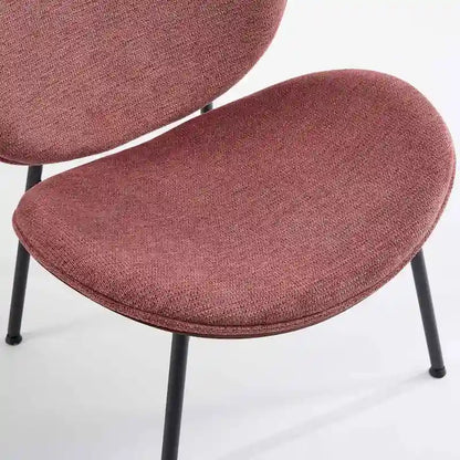 Mid-Century Modern Shell Chair Single Side Chair Tripod,Orange fabric Lounge Chair in Walnut Finish Comfortable Backrest