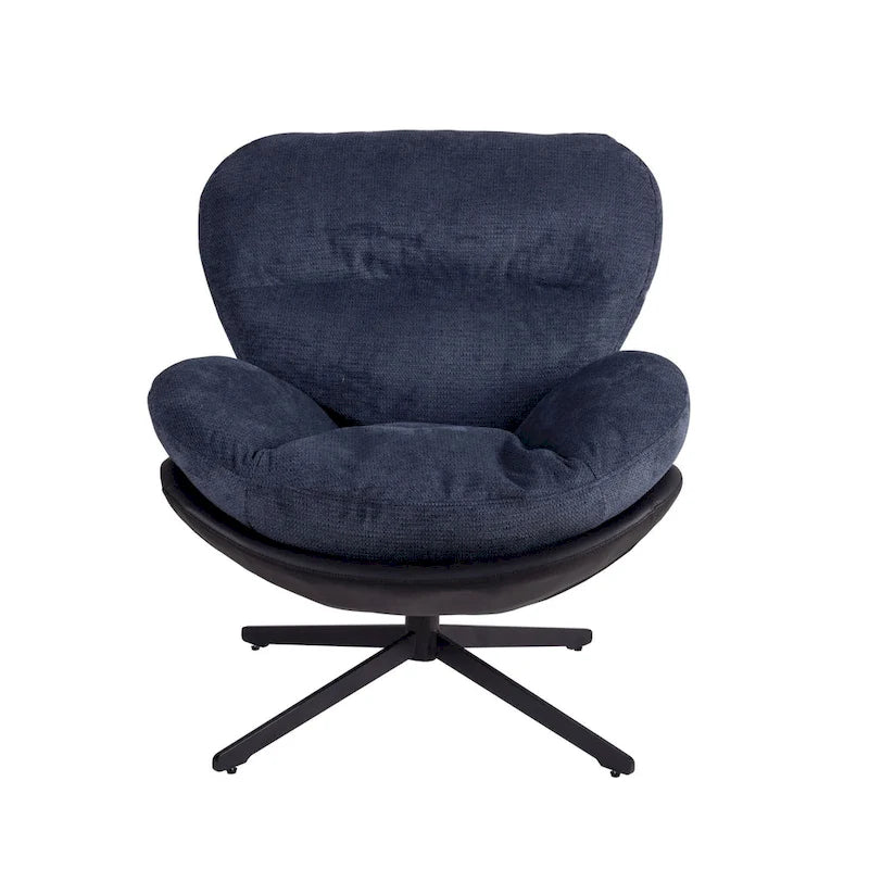 Swivel Accent Chair,Lounge Chair with Metal Base Frame,Comfy Single Leisure Sofa Chair Reading Chair with 360 Degree Swiveling