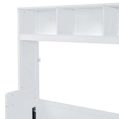 Queen Size Murphy Bed Wall Bed with Closet and Drawers