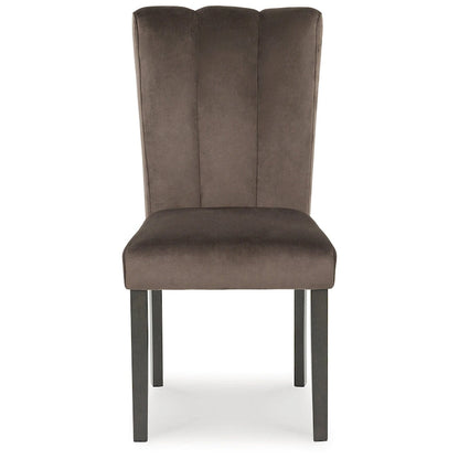 Signature Design by Ashley Zendalia Brown/Black Dining Upholstered Side Chair (Set of 2) - 19.5 W x 23.25 D x 38.5 H
