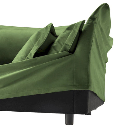 120 U-Shaped Chenille Sectional Sofa with 3-Seater and French Edge Pillows & Cloud Cushions