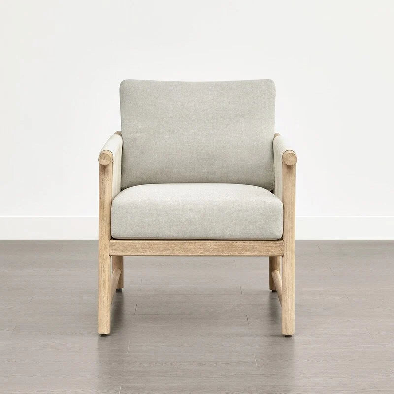 Lynn Modern Armchair with Handwoven Rope&Wood Frame