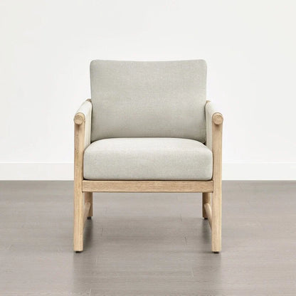 Lynn Modern Armchair with Handwoven Rope&Wood Frame