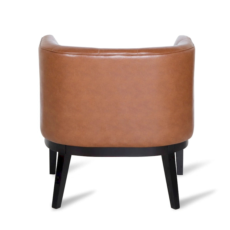 Clough Fabric or Faux Leather Tufted Accent Chair by Christopher Knight Home