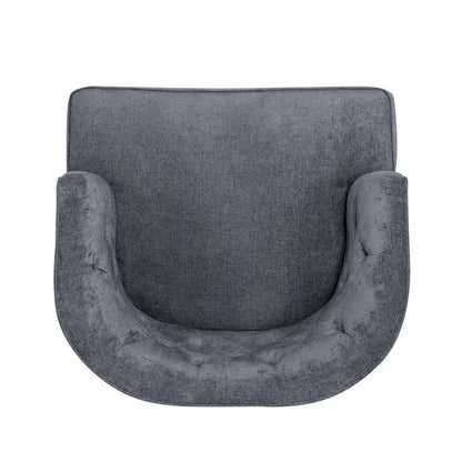 Clough Fabric or Faux Leather Tufted Accent Chair by Christopher Knight Home