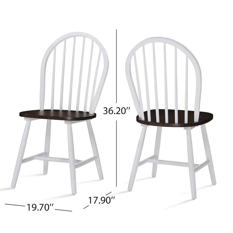 Declan Farmhouse High Back Spindle Dining Chairs (Set of 2) by Christopher Knight Home - 36H