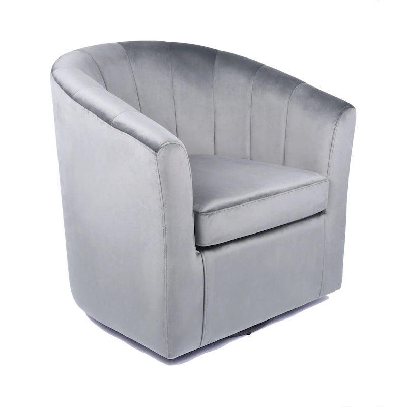 Carson Carrington Junsele Velvet Upholstery Swivel Accent Club Chair