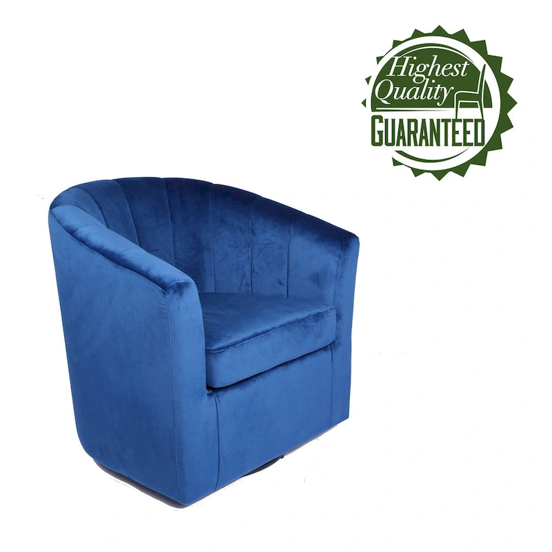Carson Carrington Junsele Velvet Upholstery Swivel Accent Club Chair