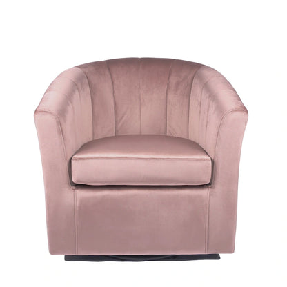 Carson Carrington Junsele Velvet Upholstery Swivel Accent Club Chair
