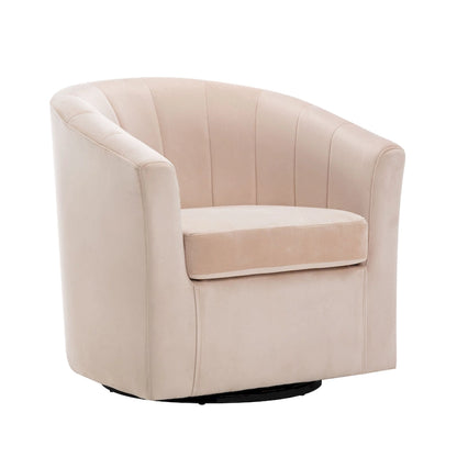 Carson Carrington Junsele Velvet Upholstery Swivel Accent Club Chair
