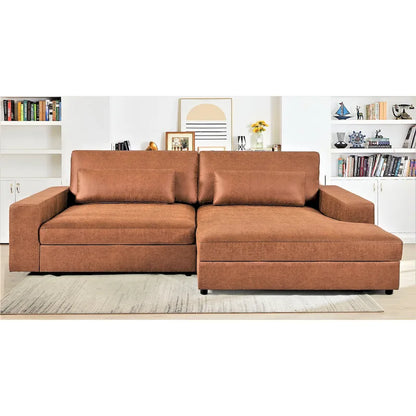US Pride Furniture 105.52 inch Oversize Facing Chaise Sectional Sofa