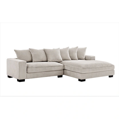 Us Pride Furniture Payan 102.4 Wide Corduroy L-Shape Sectional Sofa