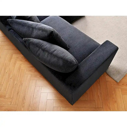 Us Pride Furniture Payan 102.4 Wide Corduroy L-Shape Sectional Sofa