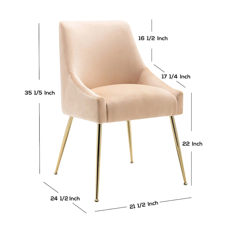 Arcadia Contemporary Velvet Upholstered Accent Chair (Set of 2)