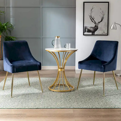 Arcadia Contemporary Velvet Upholstered Accent Chair (Set of 2)