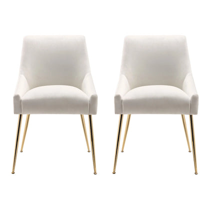 Arcadia Contemporary Velvet Upholstered Accent Chair (Set of 2)