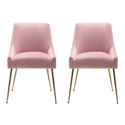 Arcadia Contemporary Velvet Upholstered Accent Chair (Set of 2)