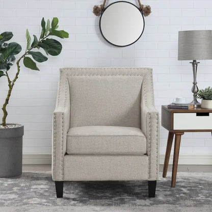 Erica Accent Armchair with Chrome Nailhead Trim