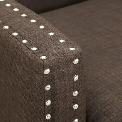 Erica Accent Armchair with Chrome Nailhead Trim