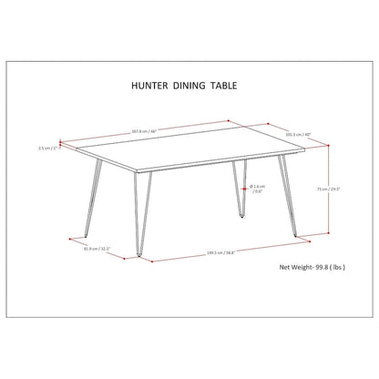 WYNDENHALL Moreno Industrial Wood Dining Table