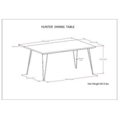 WYNDENHALL Moreno Industrial Wood Dining Table