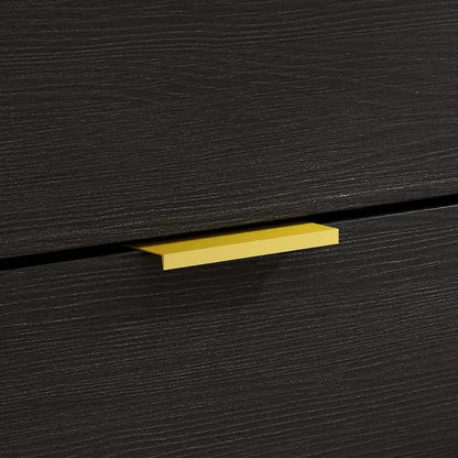 5 Drawer Dresser Chest of Drawers with Metal Leg Wood Dresser Storage