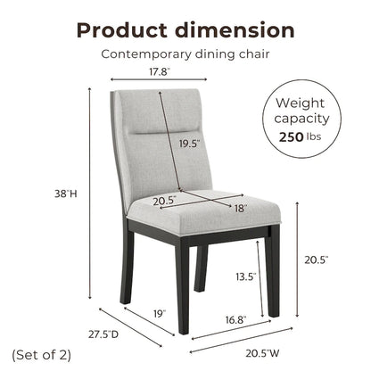 Furniture of America Zibo Contemporary Upholstered Side Chairs (Set of 2)