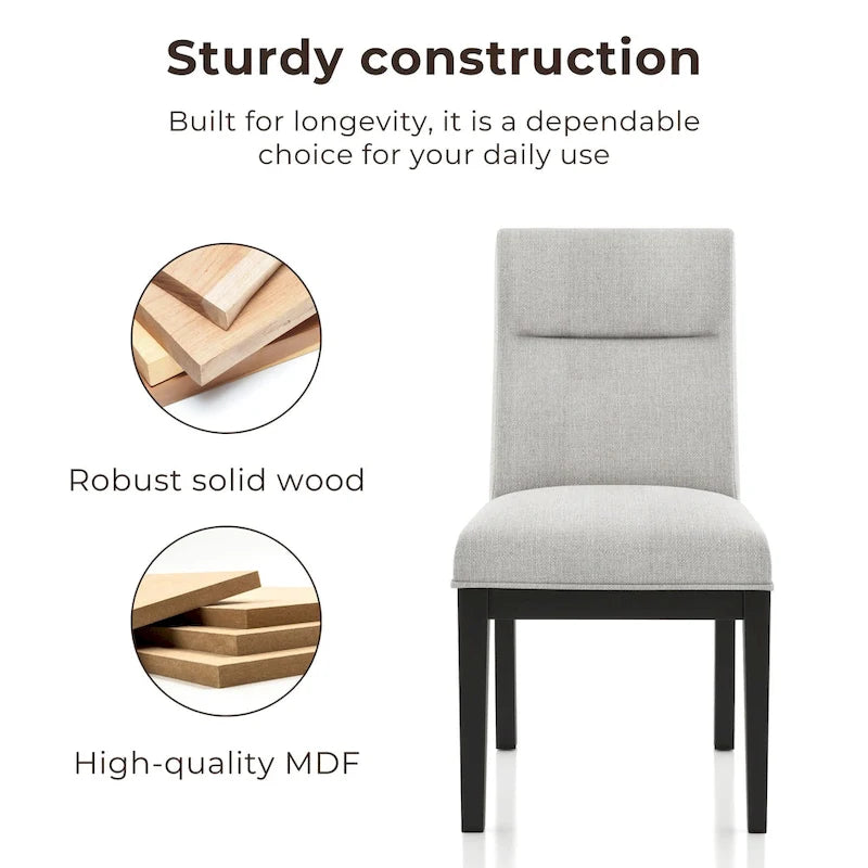 Furniture of America Zibo Contemporary Upholstered Side Chairs (Set of 2)