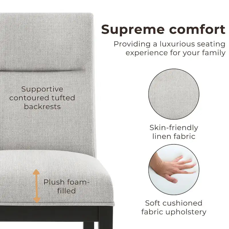 Furniture of America Zibo Contemporary Upholstered Side Chairs (Set of 2)