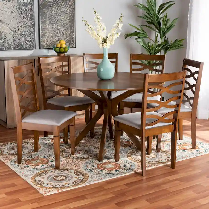 Mila Modern and Contemporary 7-Piece Dining Set