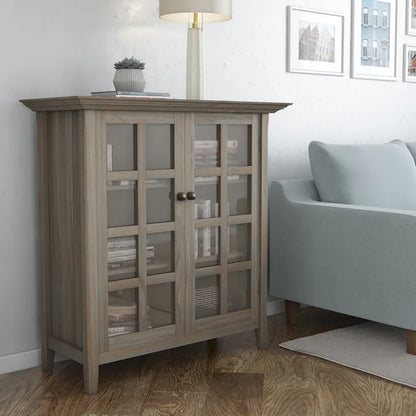 WYNDENHALL Normandy 39-in. Solid Wood Storage Cabinet - 39w x 17d x 42.2h