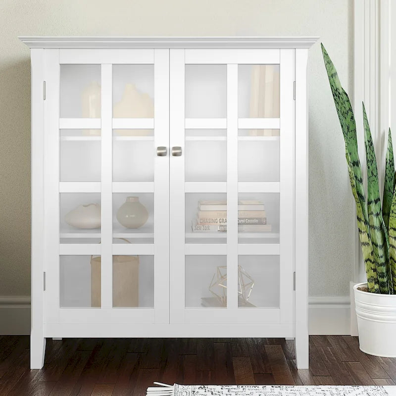 WYNDENHALL Normandy 39-in. Solid Wood Storage Cabinet - 39w x 17d x 42.2h