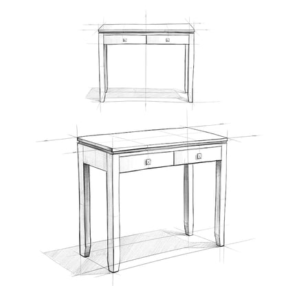 WYNDENHALL Essex SOLID WOOD 38 inch Wide Contemporary Console Sofa Table - 38 Inches wide