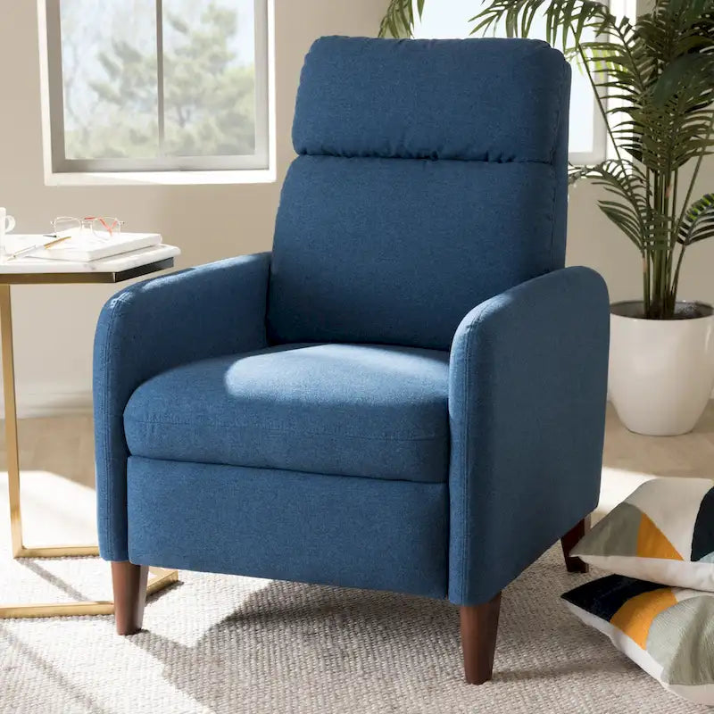 Mid-century Fabric Recliner by Baxton Studio