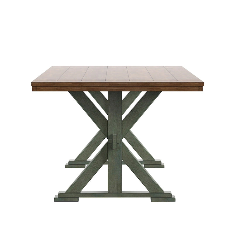 Eleanor 78-inch Oak Dining Table with X-base by iNSPIRE Q Classic