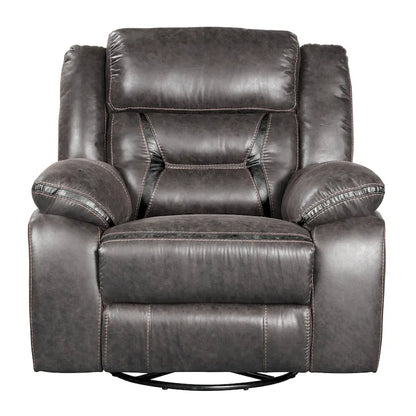 Roundhill Furniture Elkton Manual Motion Recliner, Dark Chestnut