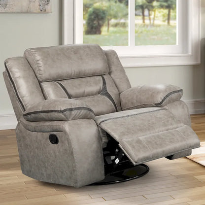 Roundhill Furniture Elkton Manual Motion Recliner, Dark Chestnut