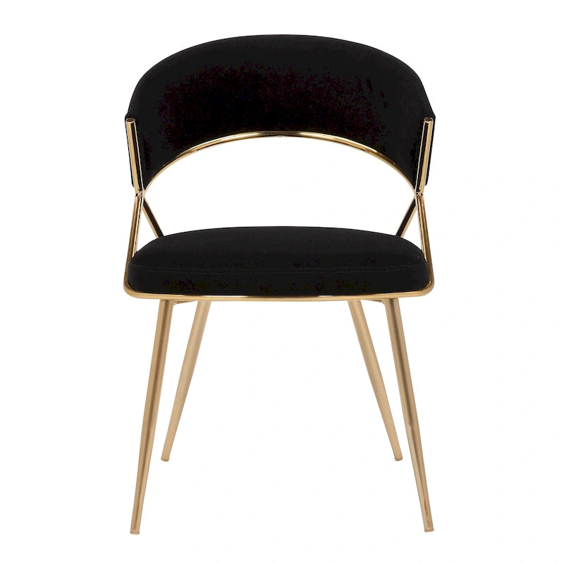 Silver Orchid Tatyana Gold Upholstered Dining Chair (Set of 2)