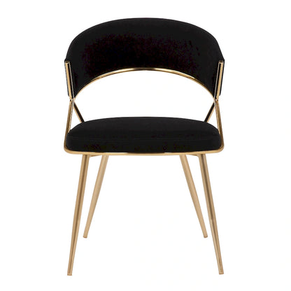 Silver Orchid Tatyana Gold Upholstered Dining Chair (Set of 2)