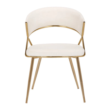 Silver Orchid Tatyana Gold Upholstered Dining Chair (Set of 2)