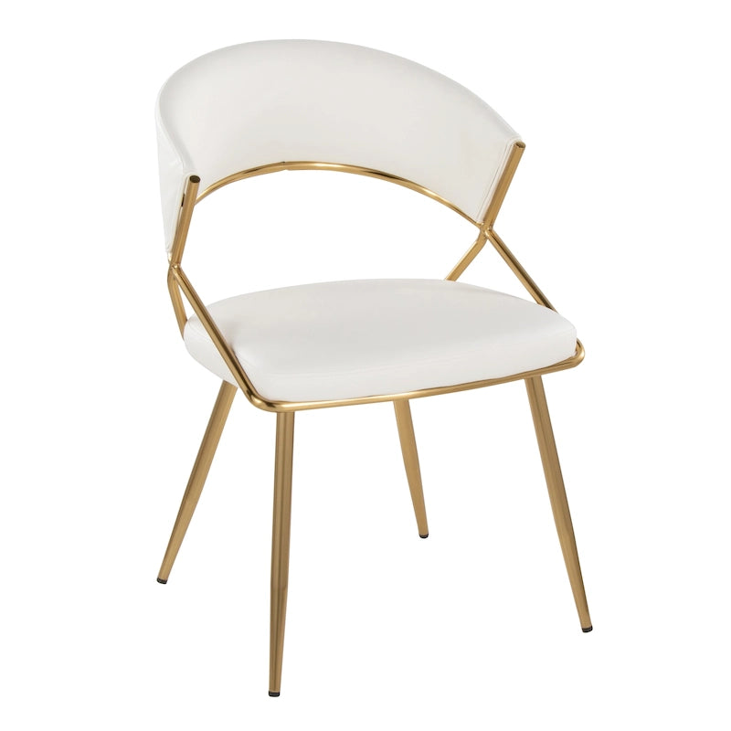 Silver Orchid Tatyana Gold Upholstered Dining Chair (Set of 2)