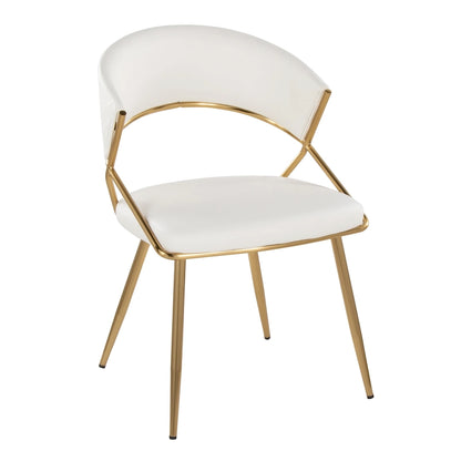 Silver Orchid Tatyana Gold Upholstered Dining Chair (Set of 2)