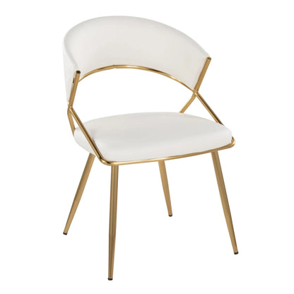 Silver Orchid Tatyana Gold Upholstered Dining Chair (Set of 2)