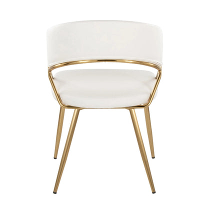 Silver Orchid Tatyana Gold Upholstered Dining Chair (Set of 2)