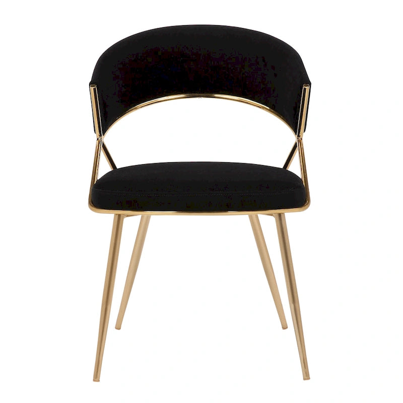 Silver Orchid Tatyana Gold Upholstered Dining Chair (Set of 2)