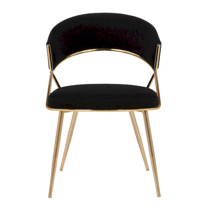 Silver Orchid Tatyana Gold Upholstered Dining Chair (Set of 2)