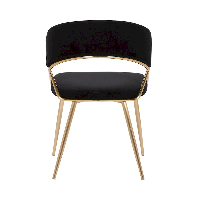 Silver Orchid Tatyana Gold Upholstered Dining Chair (Set of 2)