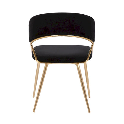 Silver Orchid Tatyana Gold Upholstered Dining Chair (Set of 2)